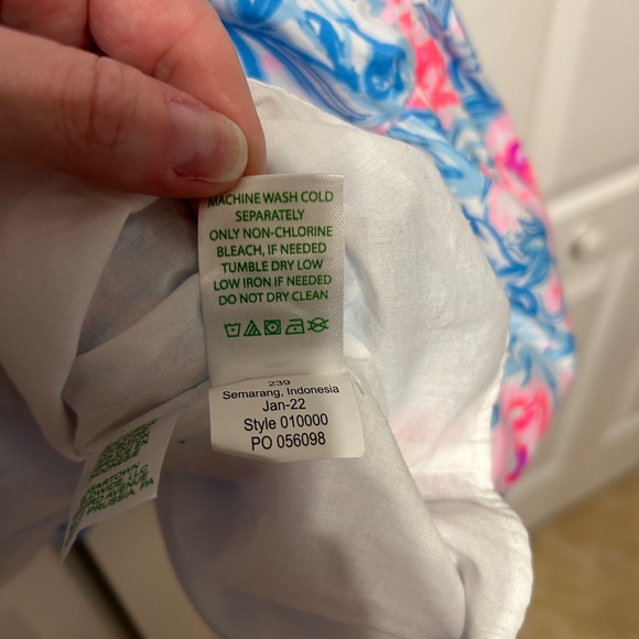 Lilly Pulitzer Trina Dress Size Medium in Bondi Blue My Little Peony - Picture 7 of 9